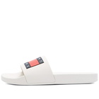 Tommy Jeans Women's Essential Flag Pool Slide in White