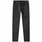 Saint Laurent Men's Skinny 5 Pocket Jean in Coated Black