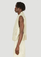 Utility Sleeveless Jacket in Beige