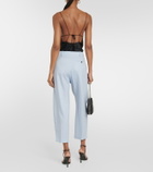 Stella McCartney Cropped pleated wool pants