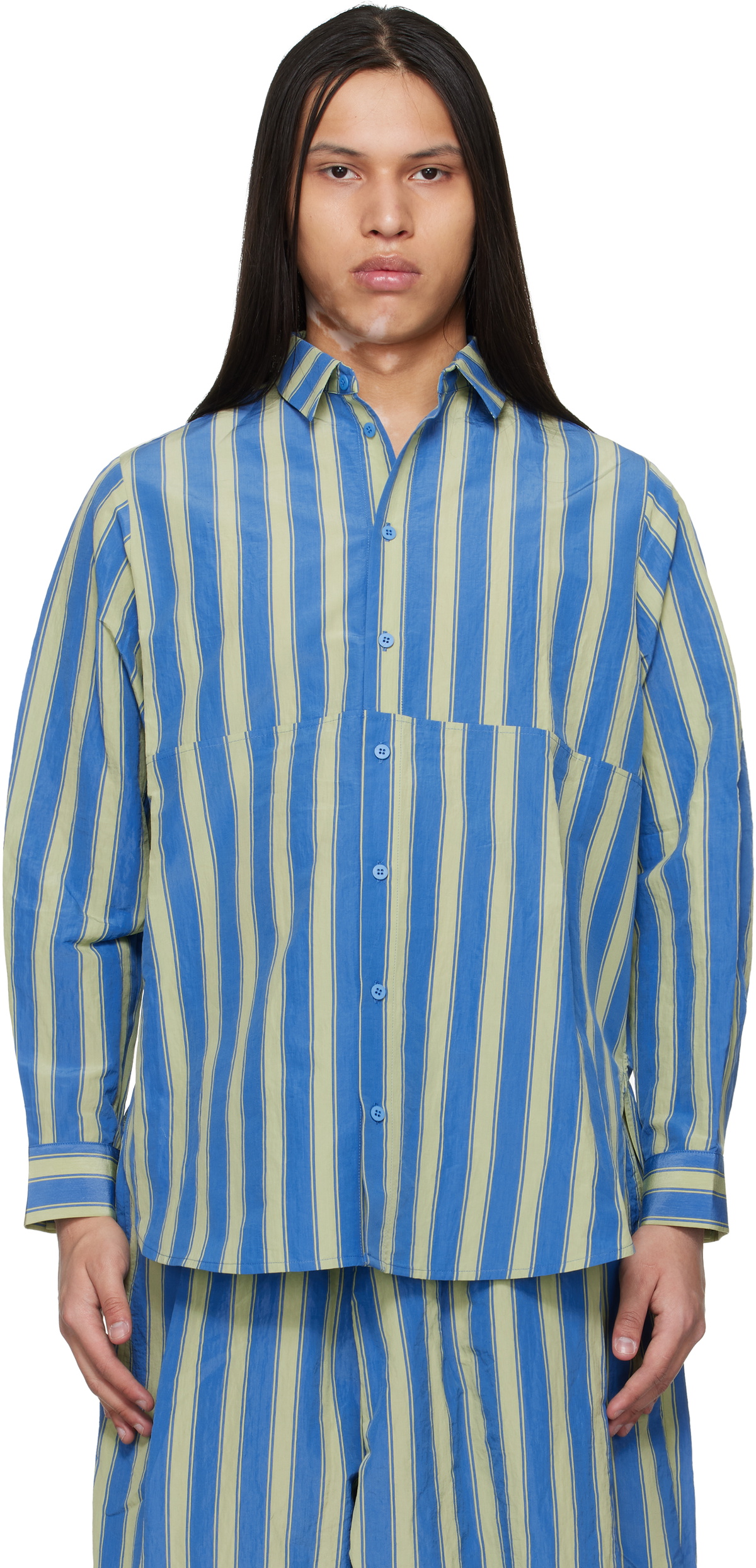 Toogood Blue & Green 'The Clown' Shirt