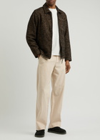 Percival Program Straight-leg Cotton Trousers Cream