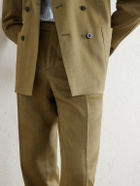 Boglioli - Wool and Linen-Blend Straight Leg Trousers - Green