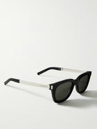 SAINT LAURENT - D-Frame Silver-Tone and Acetate Sunglasses