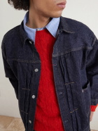 Kaptain Sunshine - Pleated Selvedge Denim Jacket - Blue
