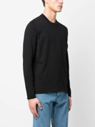 STONE ISLAND - Logo Cotton Crewneck Sweatshirt