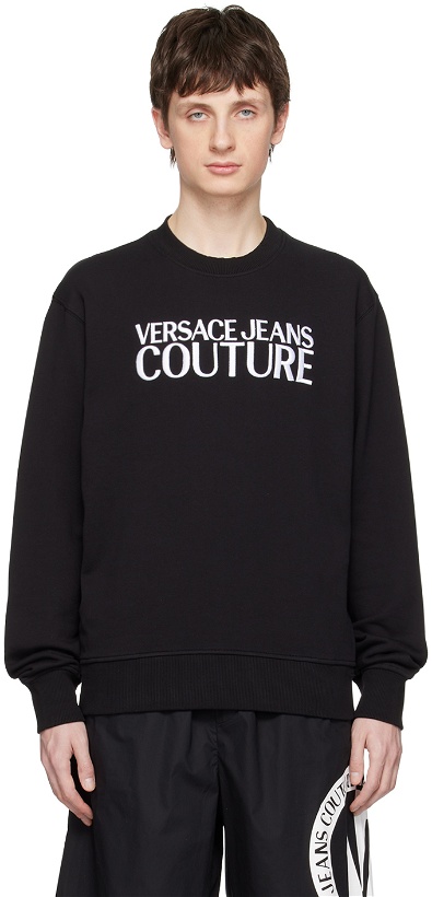 Photo: Versace Jeans Couture Black Embroidered Sweatshirt