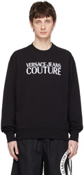 Versace Jeans Couture Black Embroidered Sweatshirt