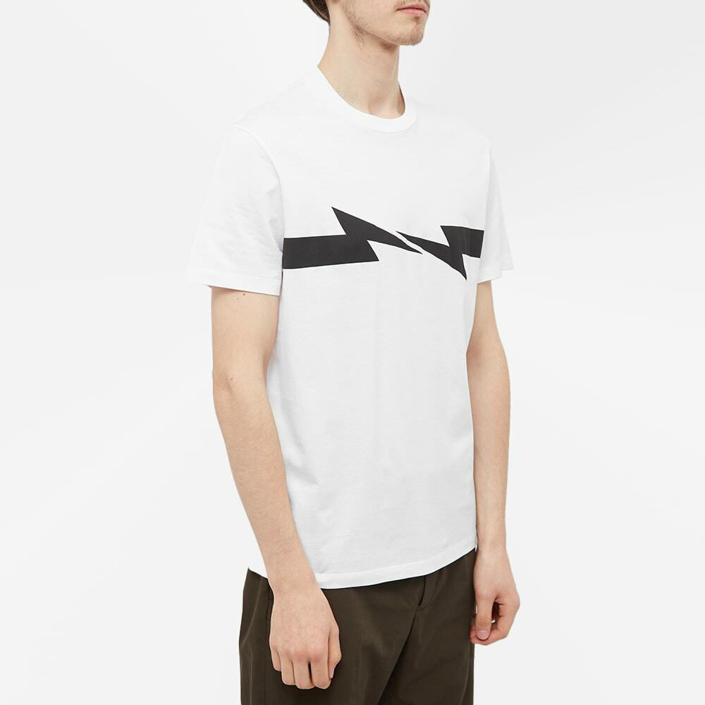 Neil Barrett Lightning Bolt Collar T-shirt in Black for Men