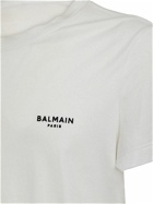 BALMAIN - Flocked Logo Organic Cotton T-shirt