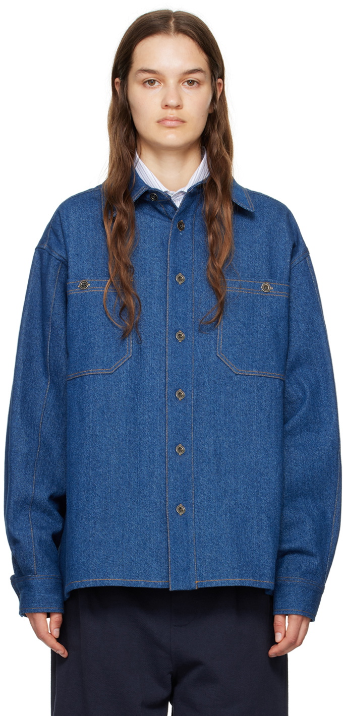 Carter Young Indigo Washed Denim Shirt