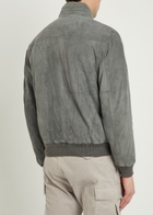 Polo Ralph Lauren Suede Bomber Jacket Dark Grey