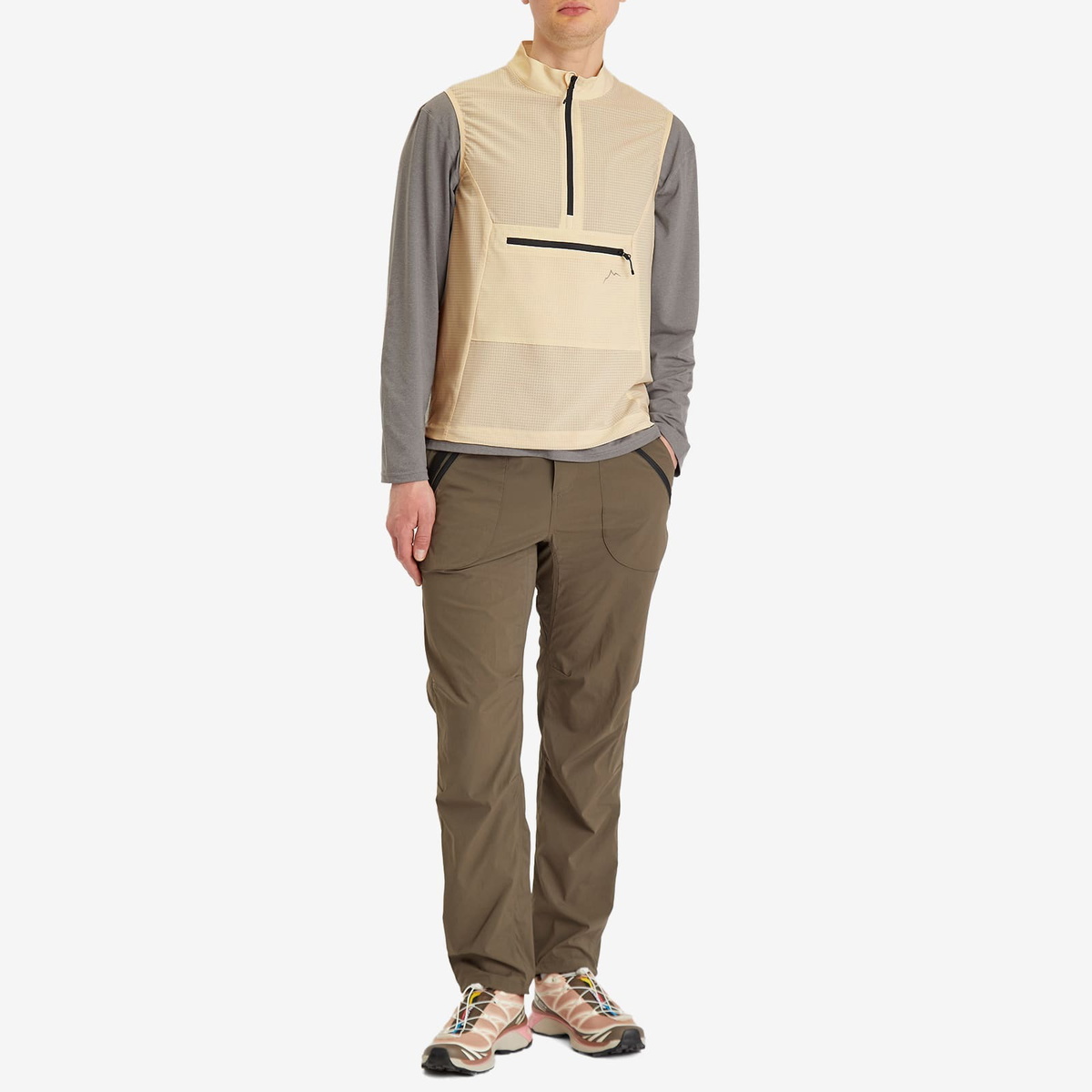 CAYL Men's Flow Pullover Vest in Birch White