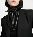 Alaïa Buckle leather scarf
