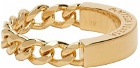Bottega Veneta Gold Curb Chain Ring