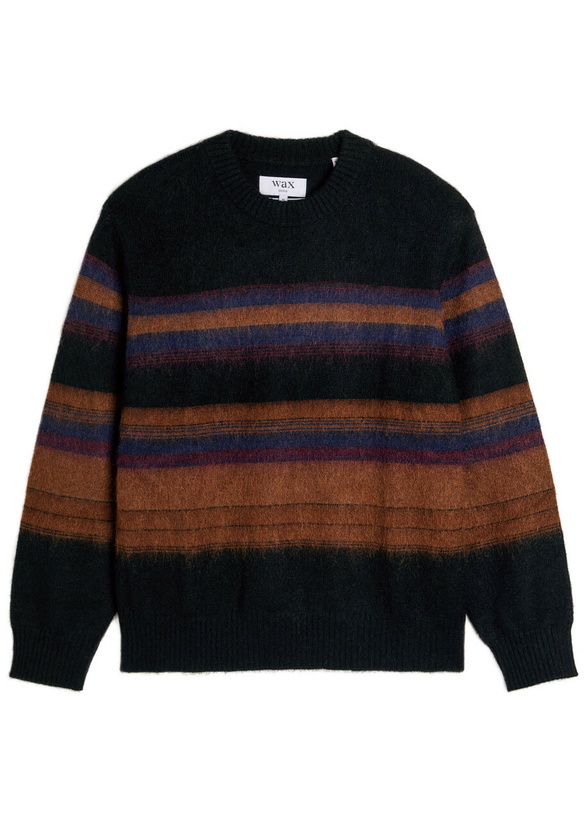 Photo: Wax London Wilde Striped Wool-blend Jumper Black
