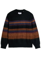 Wax London Wilde Striped Wool-blend Jumper Black