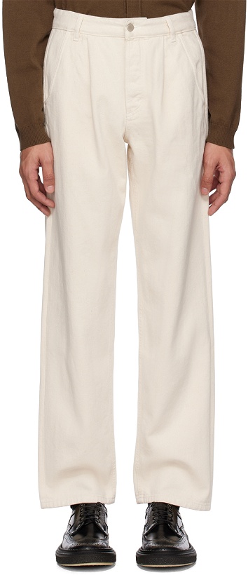 Photo: ANOTHER ASPECT Off-White Pleated Jeans
