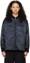 Max Mara Navy Danish Bomber Jacket