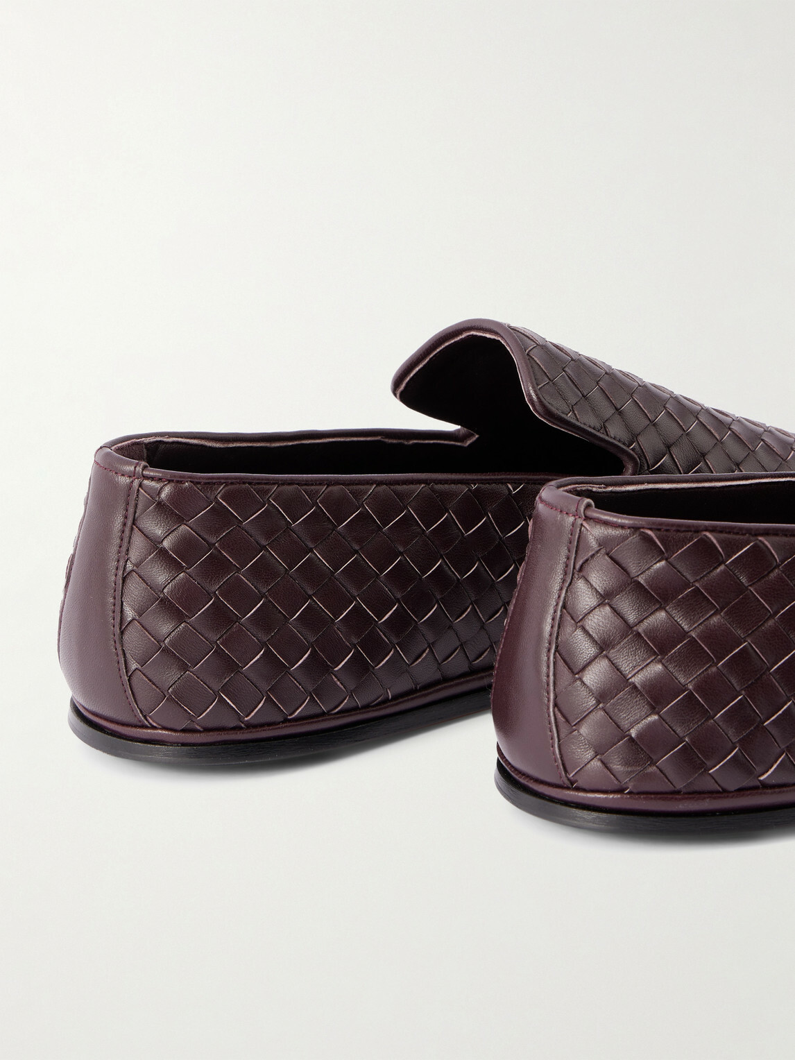 Bottega Veneta - Intrecciato Full-Grain Leather Slippers - Brown