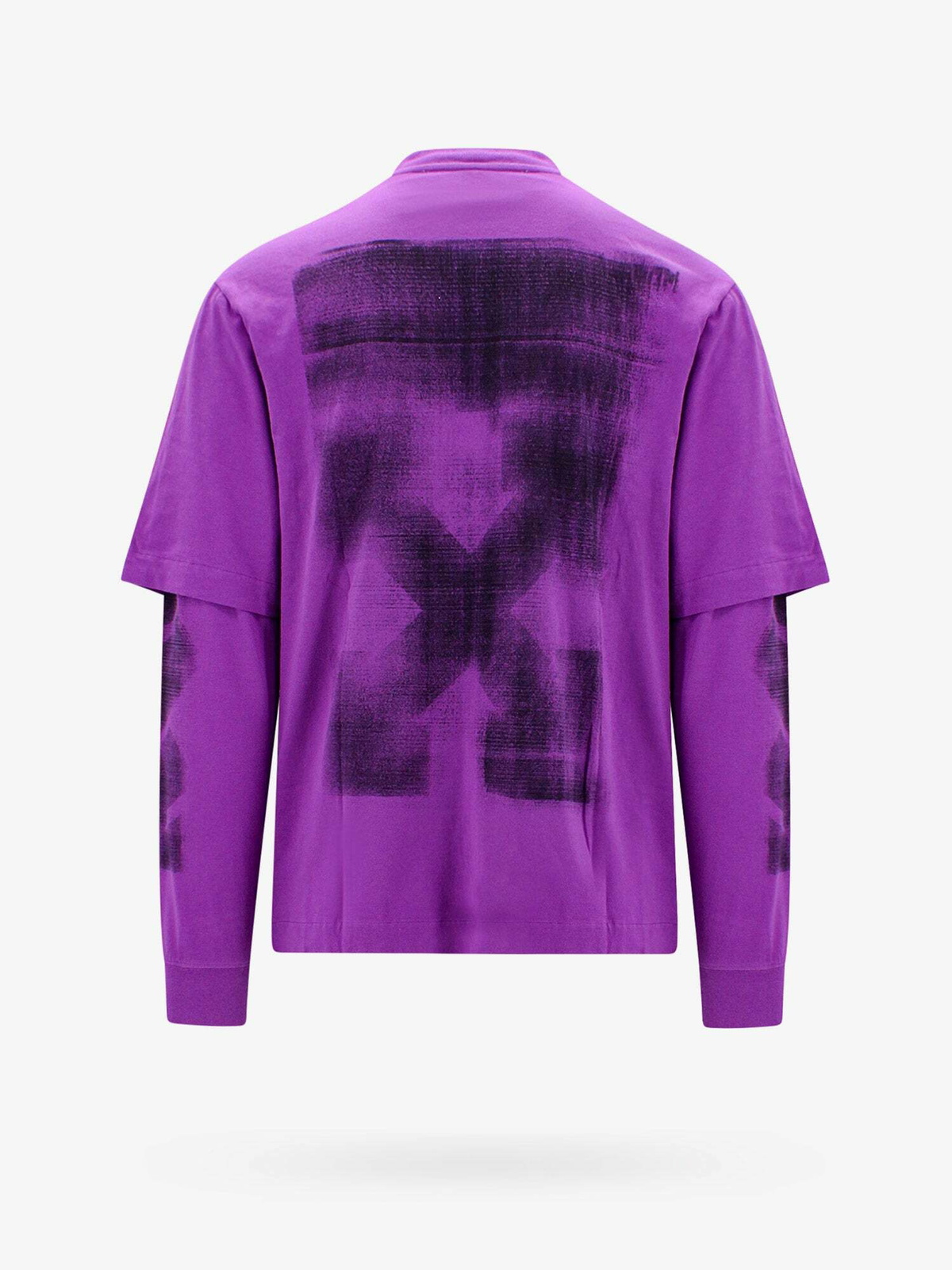 Off White   T Shirt Purple   Mens