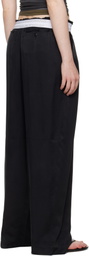 Alexander Wang Black Pre-Styled Turn-Down Waistband Trousers