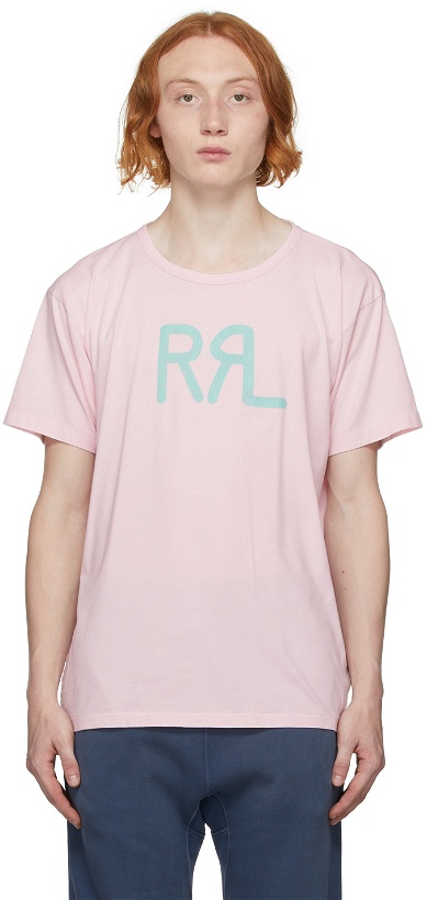 Photo: RRL Pink Logo T-Shirt