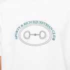 Sporty & Rich Men's Equestrian T-Shirt in White/Forest