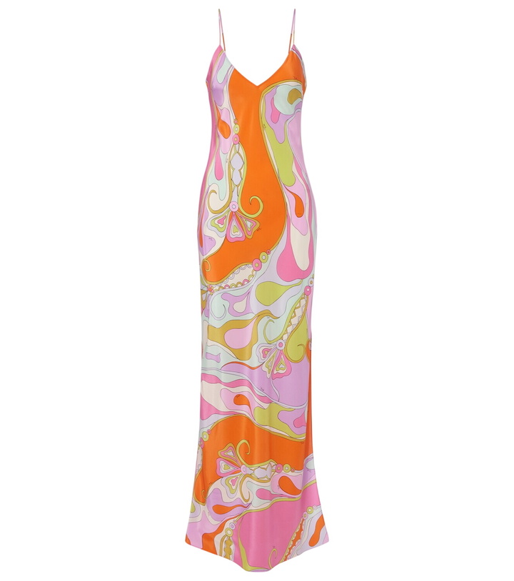 Photo: Pucci Orchidee silk twill maxi dress