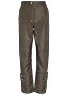 Rick Owens Motopants Panelled Leather Trousers Grey