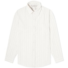 mfpen Men's Executive Shirt in Beige Stripe Silk