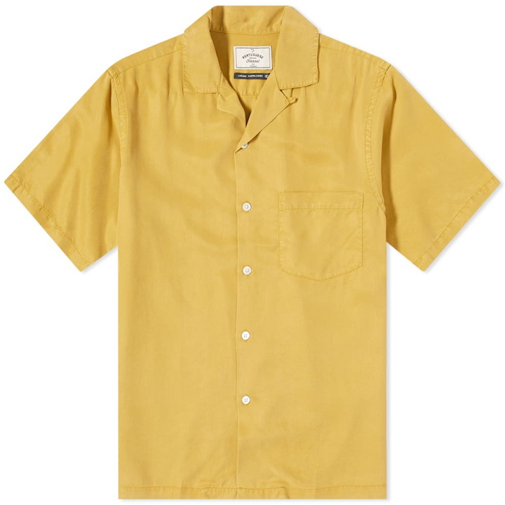 Photo: Portuguese Flannel Men's Dogtown Vacation Shirt in Mustard