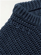Richard James - Ribbed Linen Sweater - Blue
