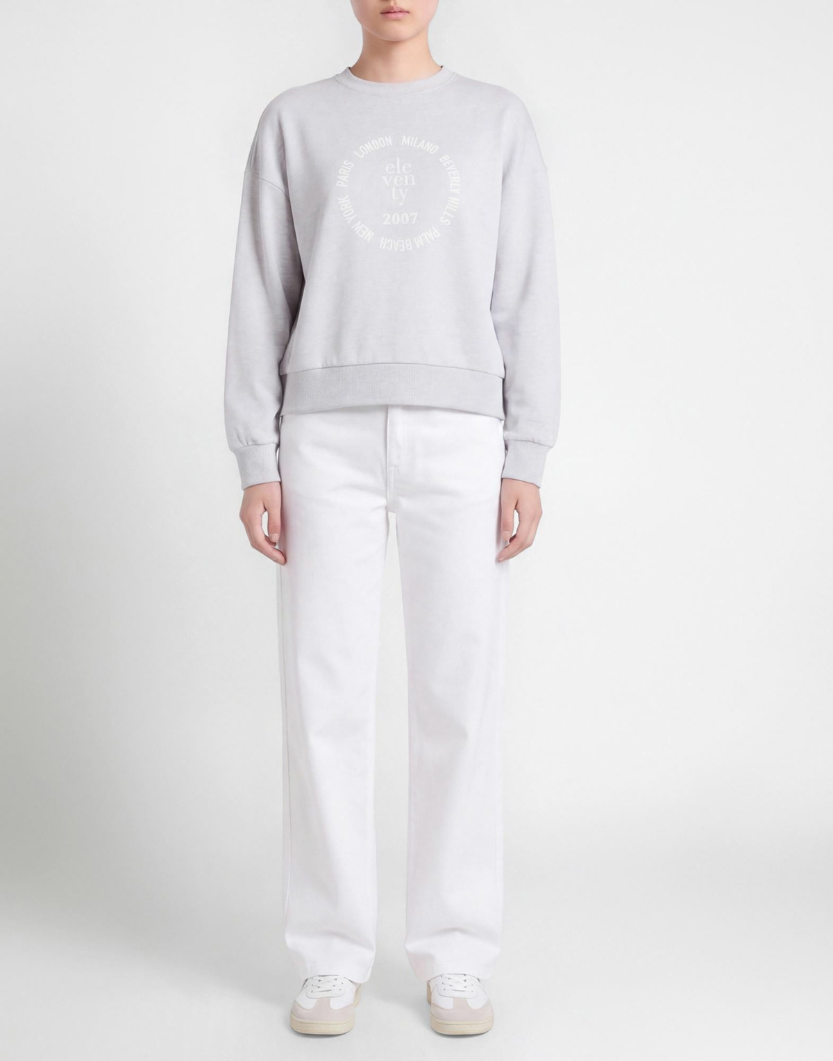 Eleventy Womens Sweatshirt Light in Grey