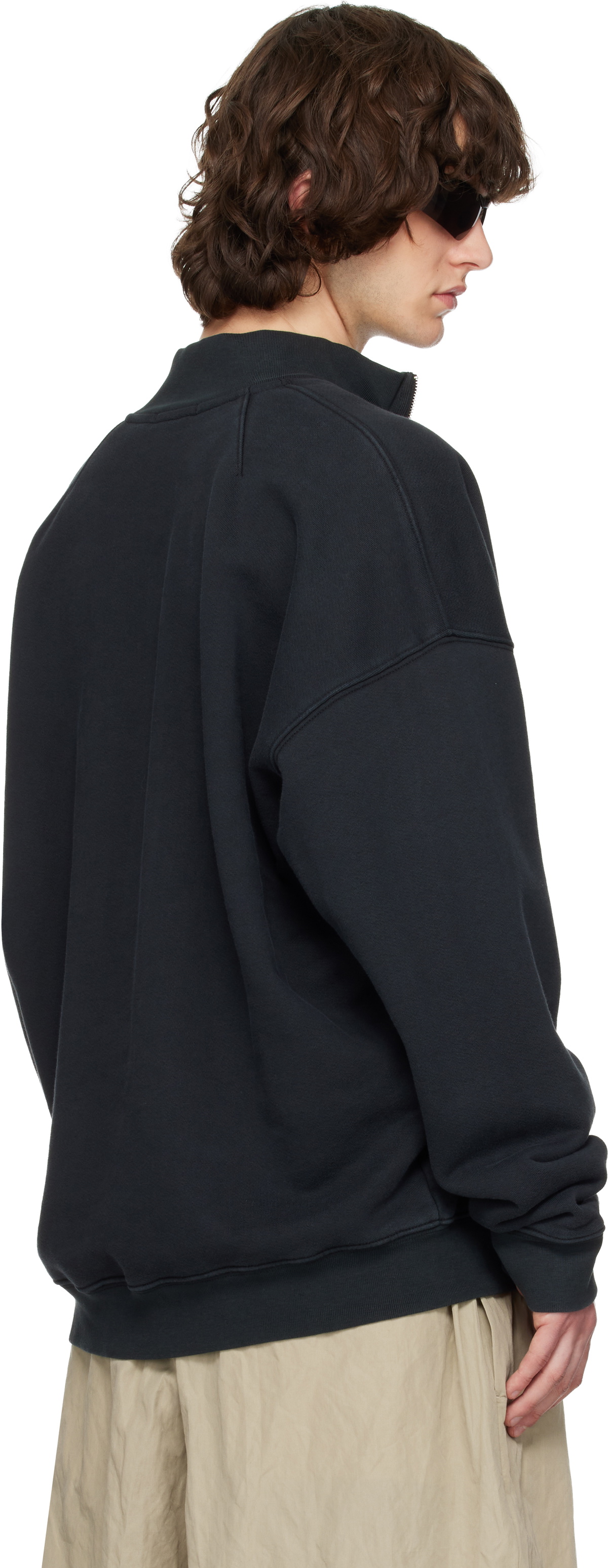 WILLY CHAVARRIA Black 'Casa de Chavarria' Gilroy Mock Neck Sweatshirt