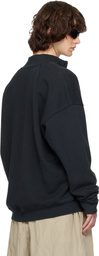 WILLY CHAVARRIA Black 'Casa de Chavarria' Gilroy Mock Neck Sweatshirt