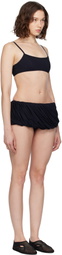 ALAÏA Black Sculpting Jersey Twisted Bikini