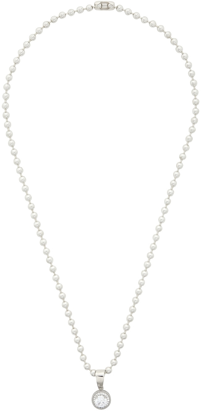 Martine Ali Silver Cary Crystal Necklace Martine Ali