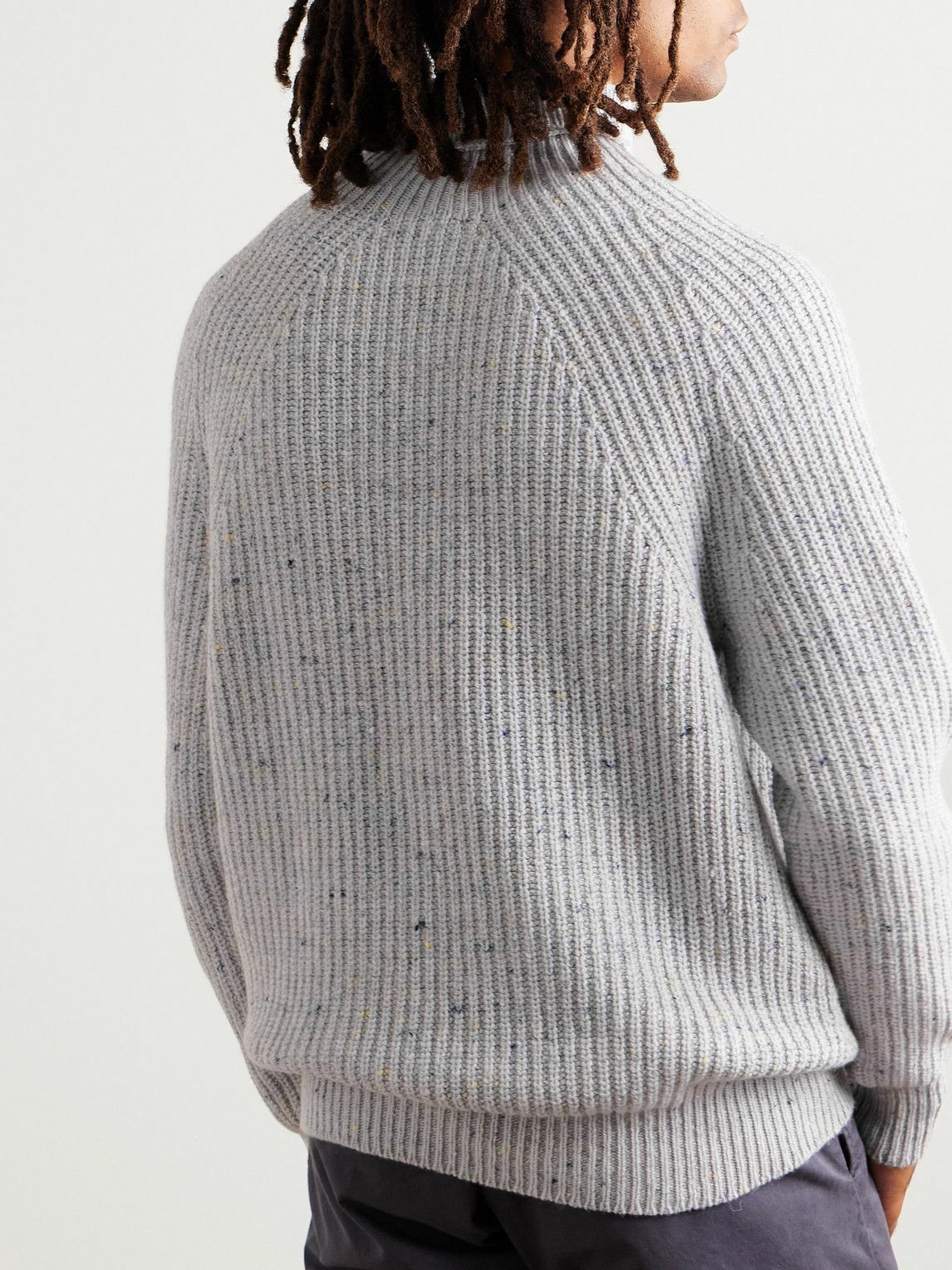Inis Meáin - Boatbuilder Ribbed Merino Wool and Cashmere-Blend
