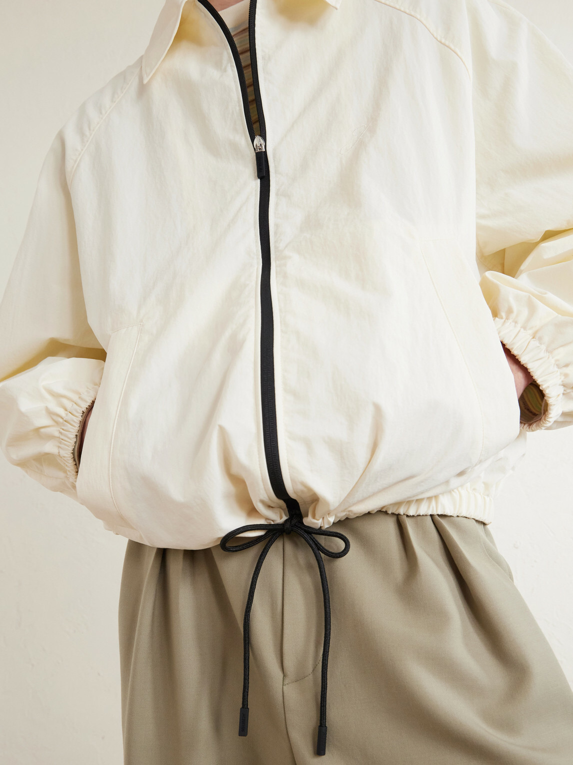 Jacquemus - Logo-Embroidered Shell Bomber Jacket - White