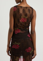 Bec & Bridge Desert Rose Floral-print Lace Tank Brown