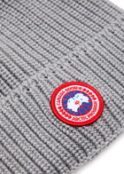 Canada Goose Arctic Disc Ribbed Wool Beanie - Grey - One Size