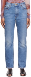 B Sides Blue Arts Straight Jeans