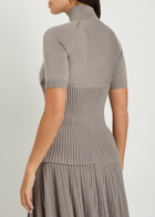 Alaïa Ribbed Wool-blend top Grey