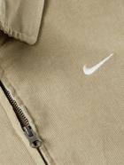 Nike - Life Logo-Embroidered Cotton-Blend Corduroy Harrington Jacket - Neutrals
