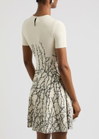 Alexander Mcqueen Thorn Branches Knitted Mini Dress Multi Print