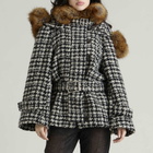 KNWLS Women's BABY Parka Jacket in Houndstooth