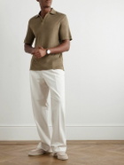 Loro Piana - Valpiana Silk and Cotton-Blend Polo Shirt - Neutrals