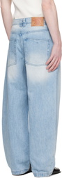 COOR Blue Washed Baggy Fit Jeans