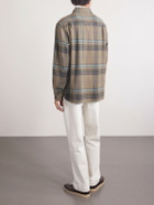 Ralph Lauren Purple label - Checked Wool and Cashmere-Blend Flannel Overshirt - Brown